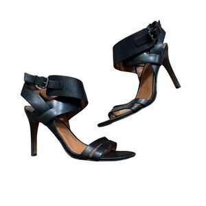 Anthropologie & Other Stories Strappy Heels Black Leather 8.5